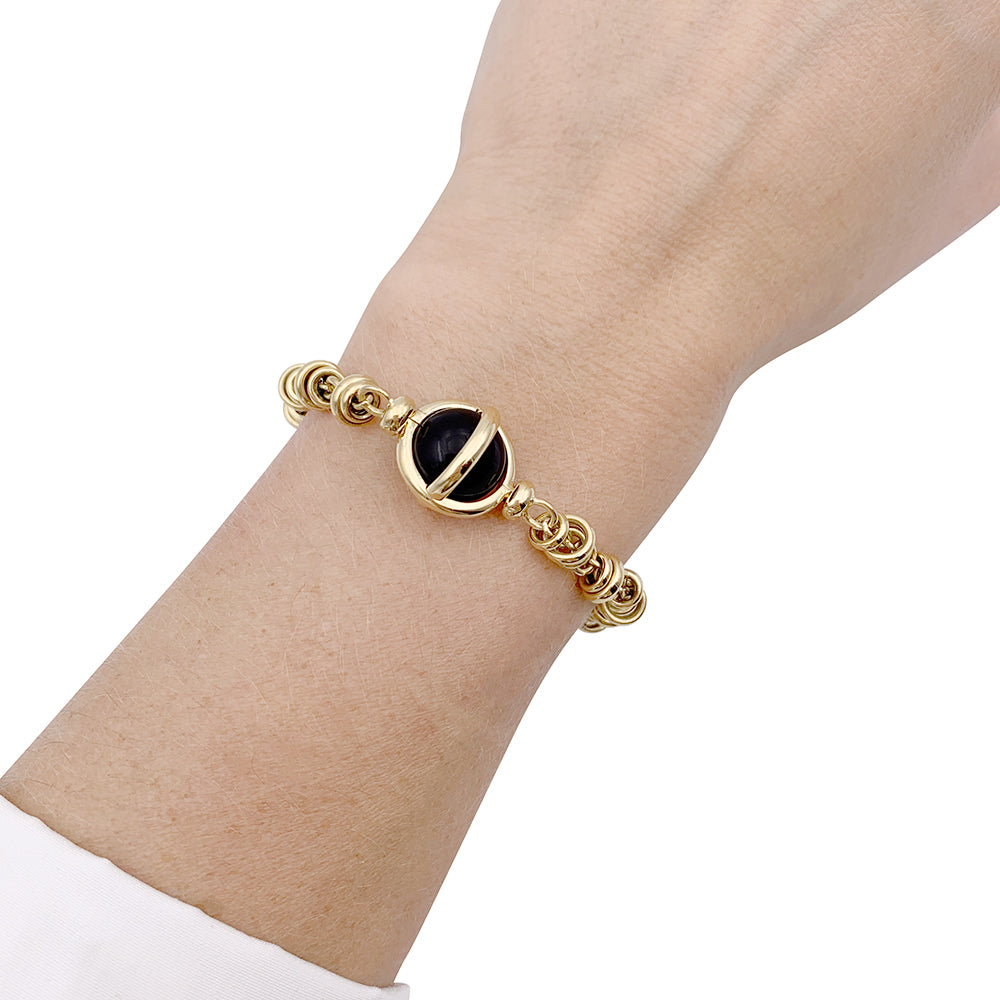 Pomellato yellow gold and amethyst bracelet.