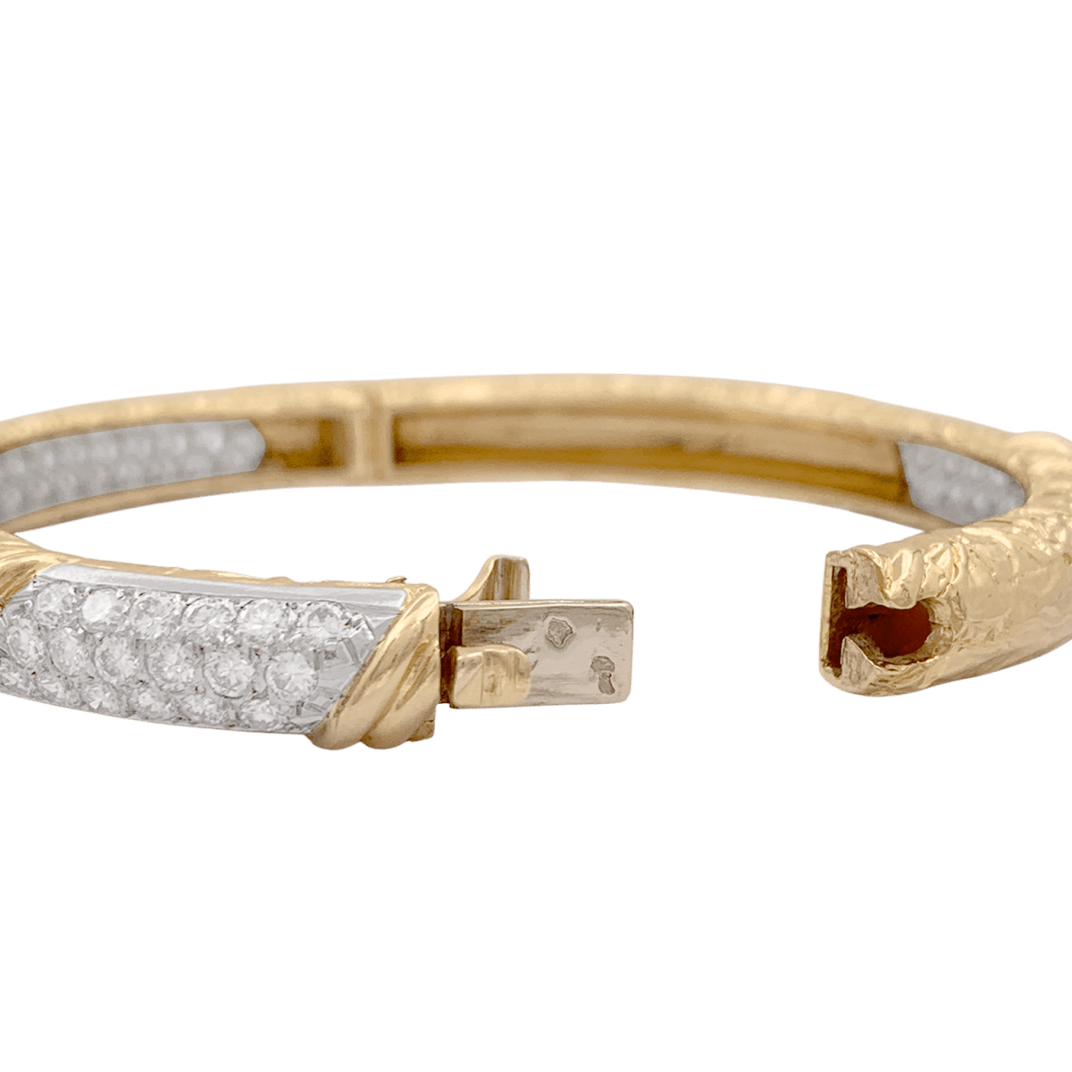 Bracelet jonc Van Cleef & Arpels, or jaune et diamants - Maison Eloe