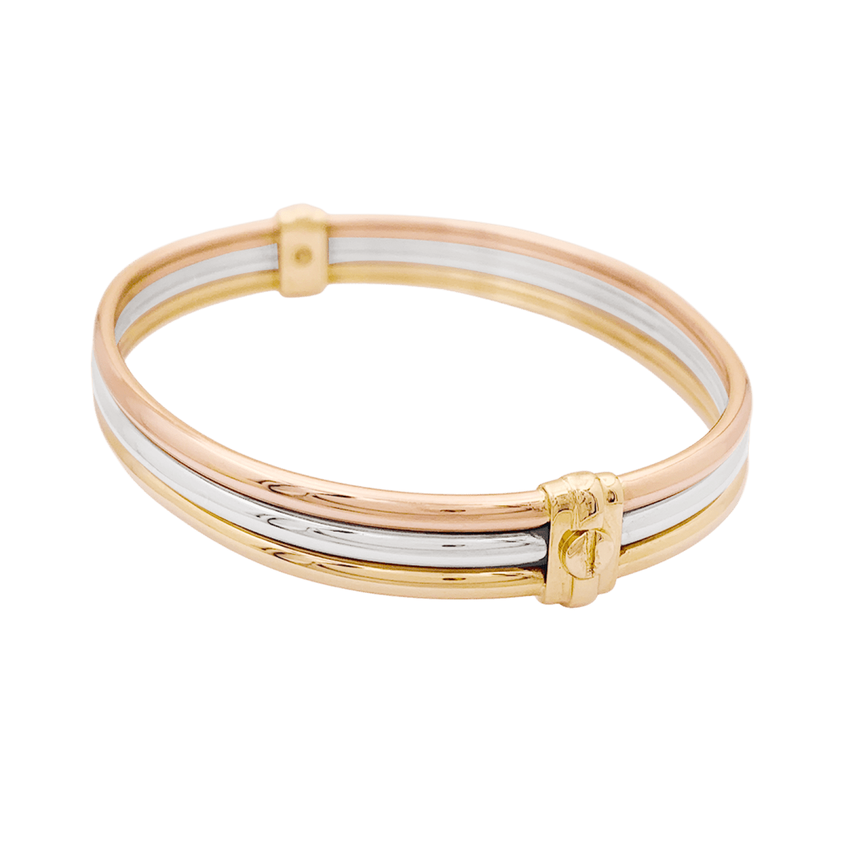 Bracelet vintage Cartier, trois ors. - Maison Eloe