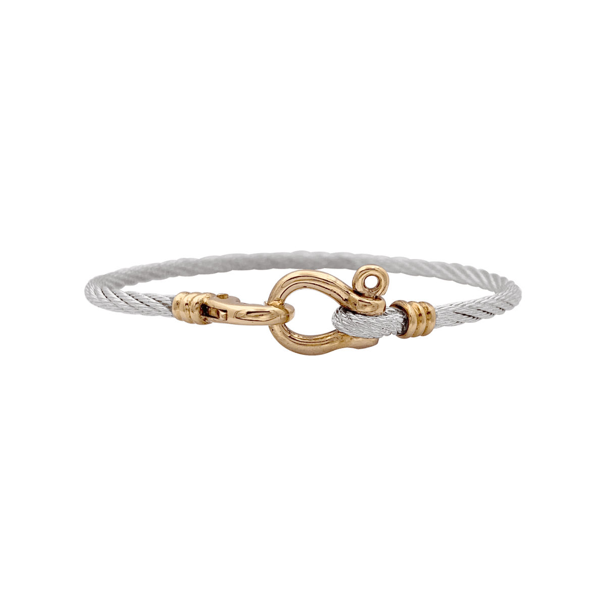 Bracelet vintage Fred "Force 10" or et acier. - Maison Eloe