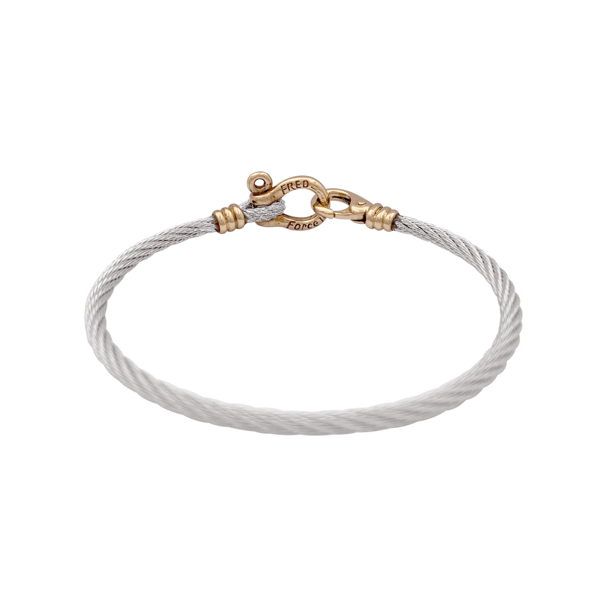 Bracelet vintage Fred "Force 10" or et acier. - Maison Eloe