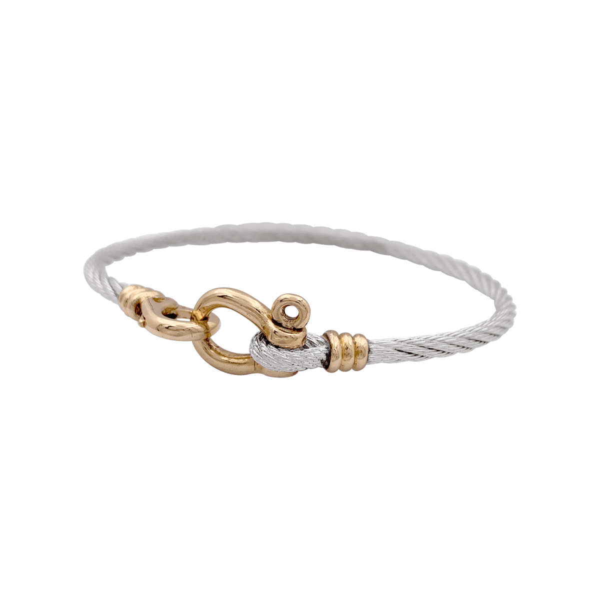 Bracelet vintage Fred "Force 10" or et acier. - Maison Eloe