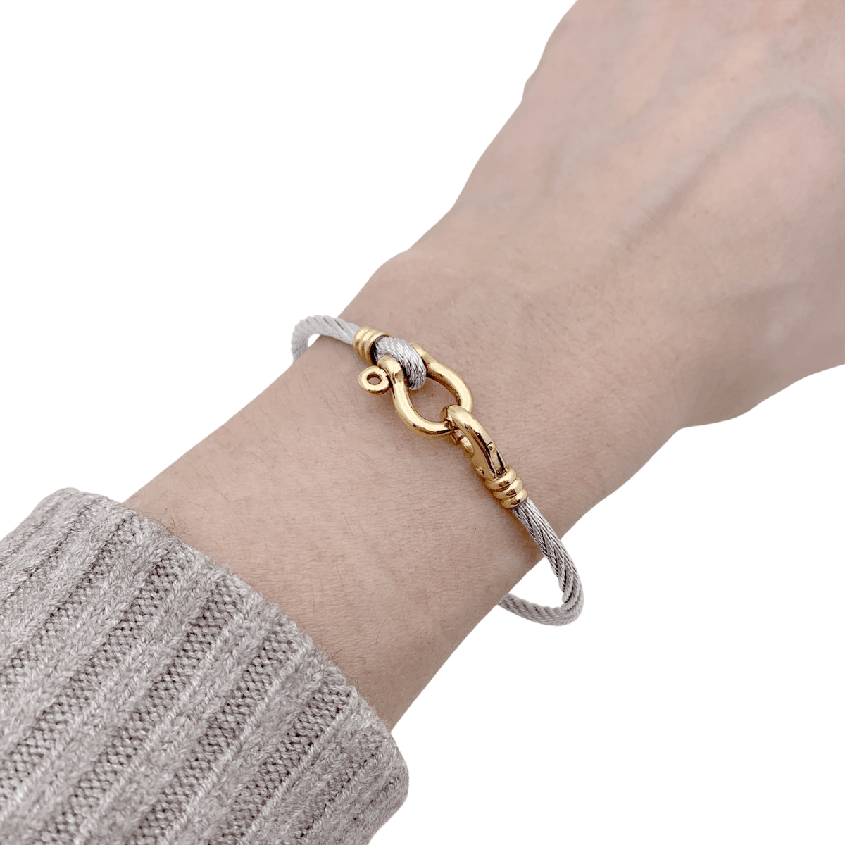 Bracelet vintage Fred "Force 10" or et acier. - Maison Eloe
