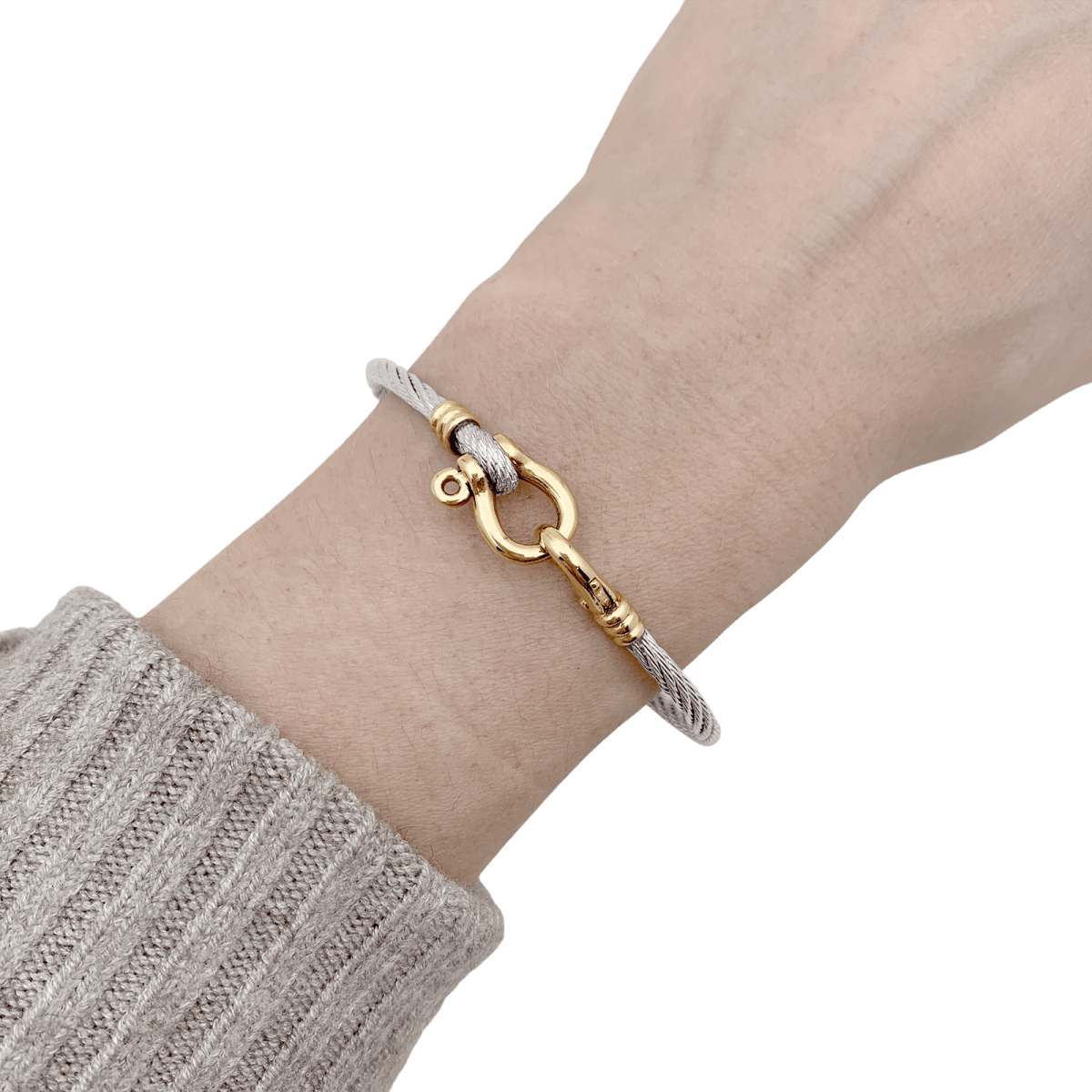 Bracelet vintage Fred "Force 10" or et acier. - Maison Eloe