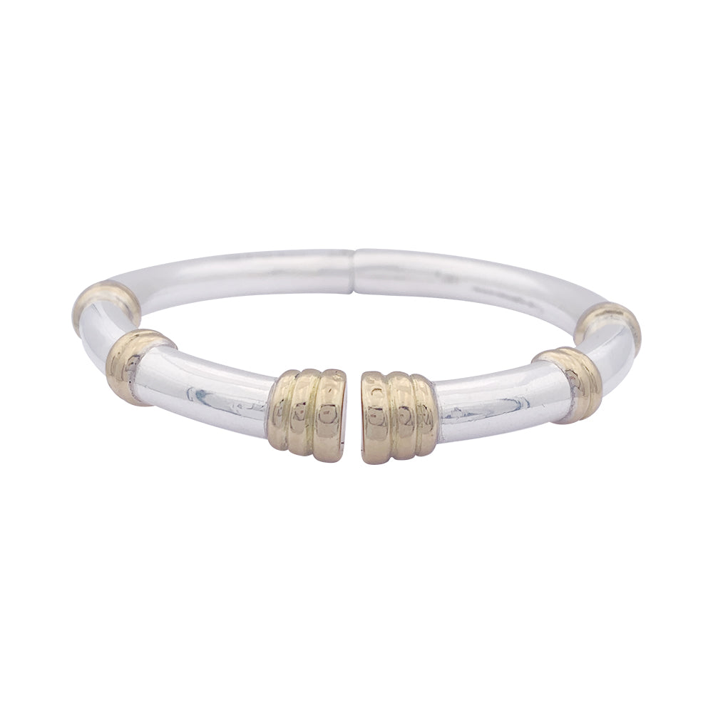 Bracelet vintage Lalaounis, or jaune et argent.