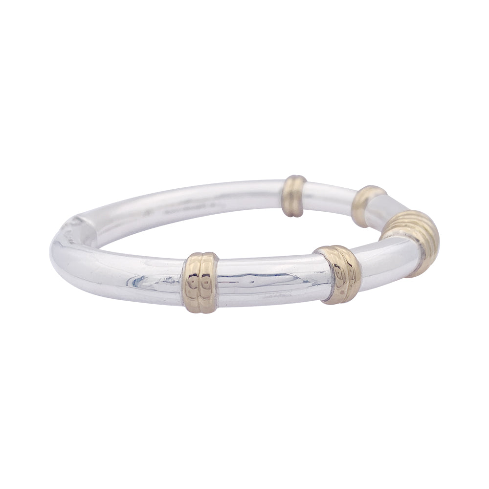 Vintage Lalaounis bracelet, yellow gold and silver.