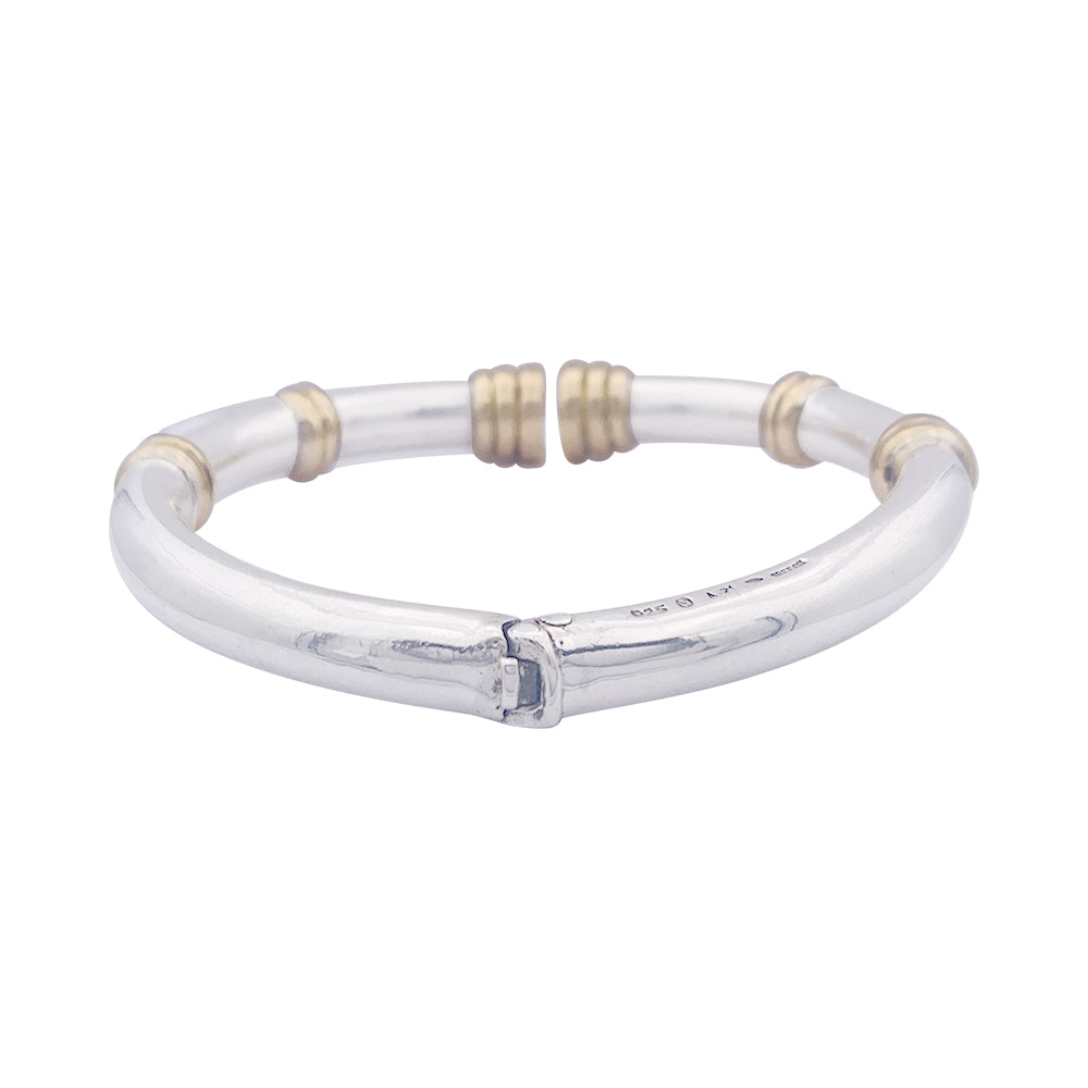 Vintage Lalaounis bracelet, yellow gold and silver.