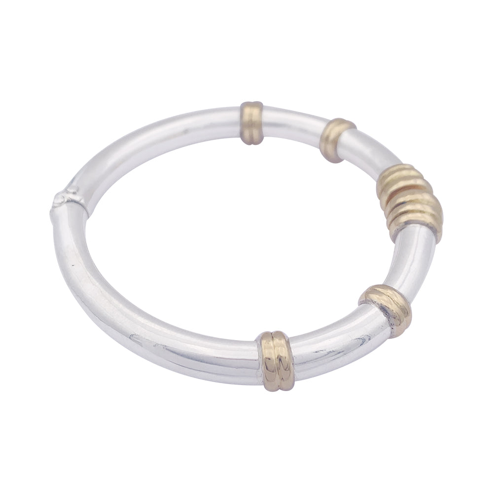 Vintage Lalaounis bracelet, yellow gold and silver.
