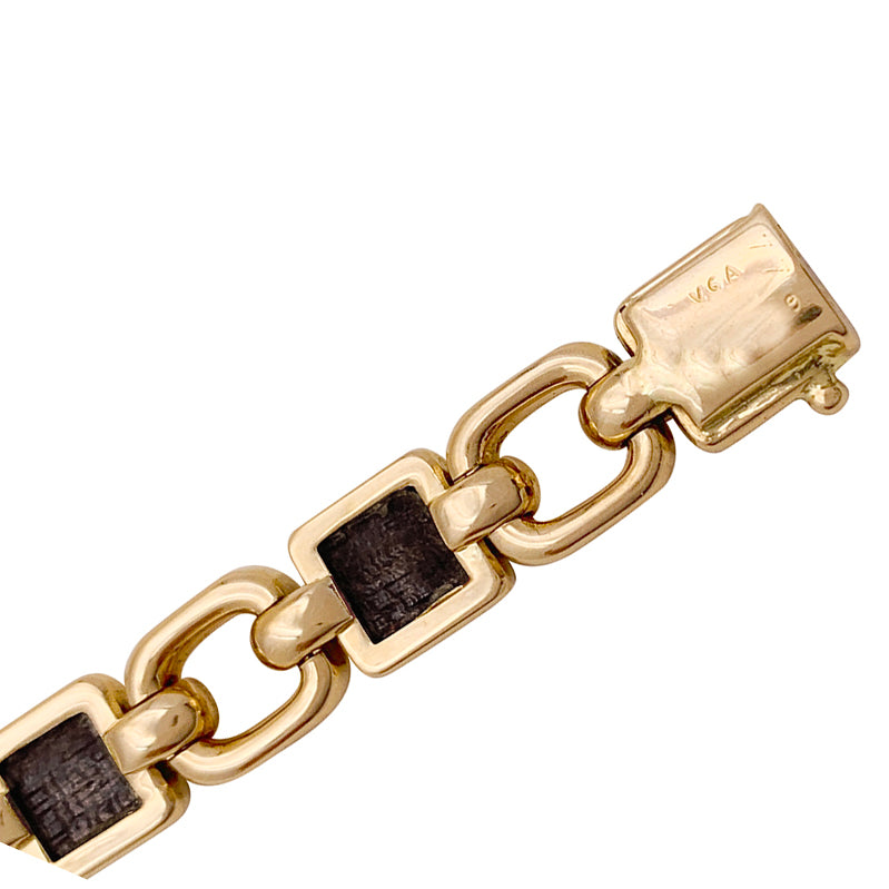 Bracelet vintage Van Cleef & Arpels, or jaune, bois d'amourette.
