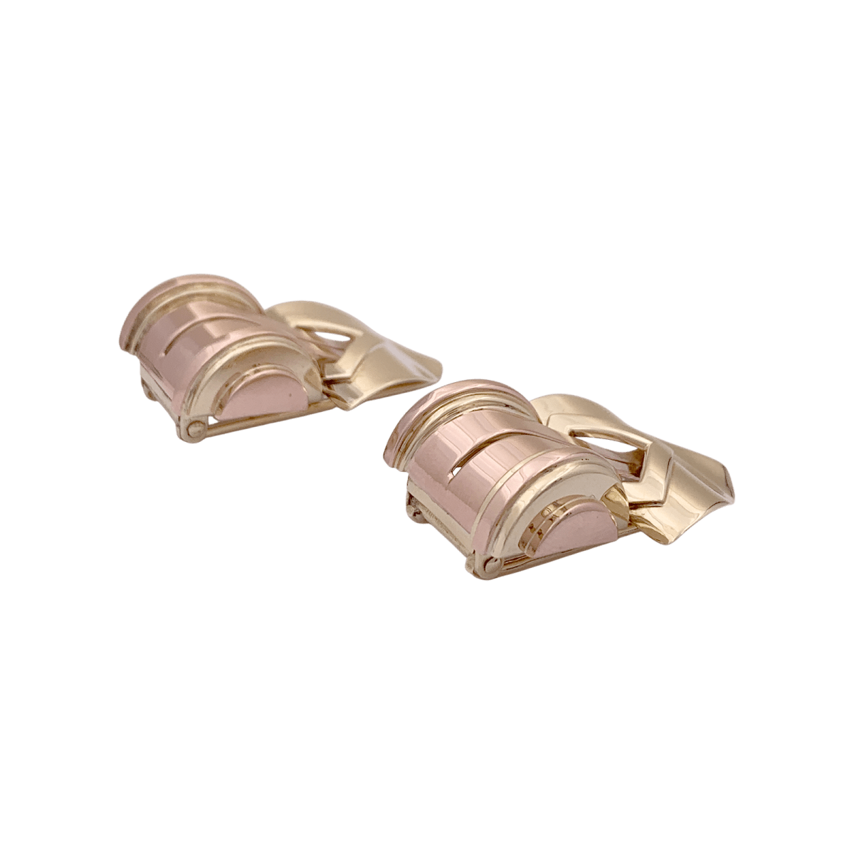 Clips vintage Tiffany & Co., or jaune, or rose. - Maison Eloe