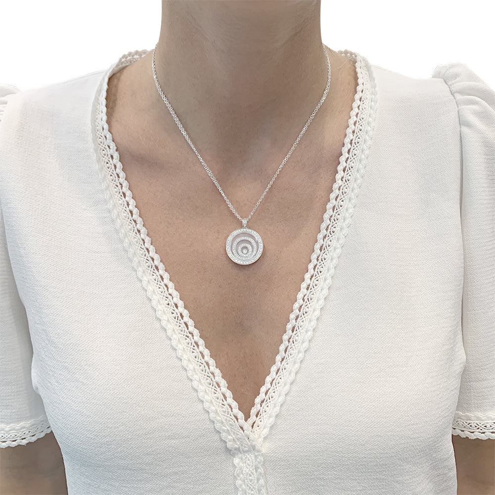 Chopard "Happy Spirit" chain and pendant in white gold and diamonds