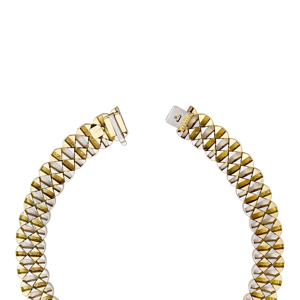 Aldebert necklace in yellow and white gold.