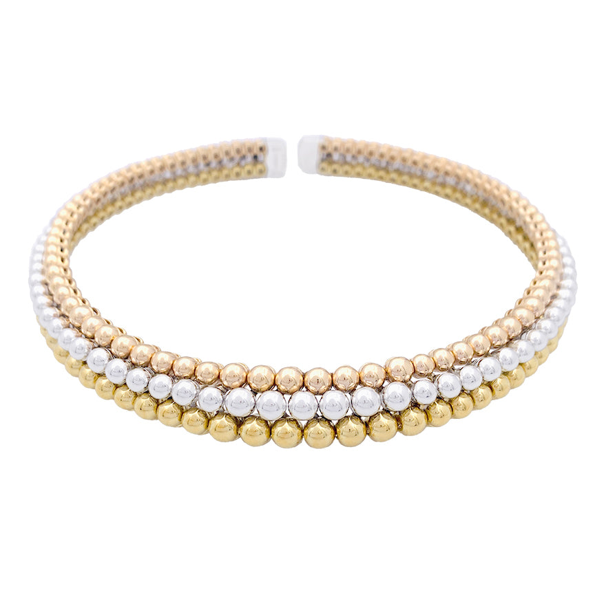 Collier Boucheron, "Grains de Raisin", trois ors.