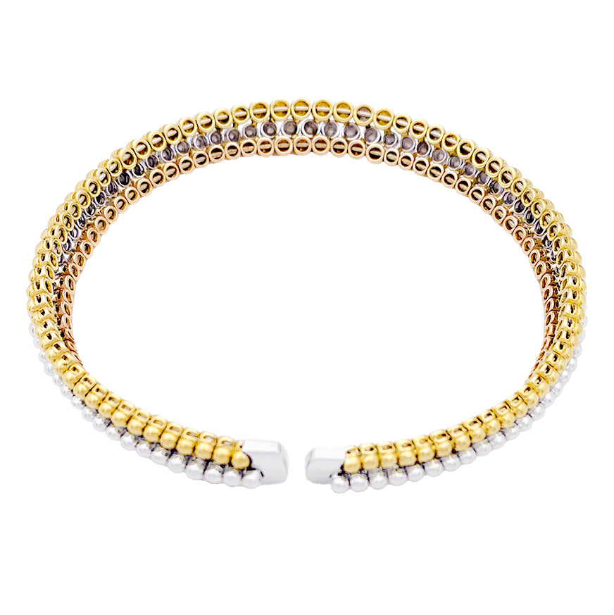Boucheron necklace, "Grains de Raisin", three golds.
