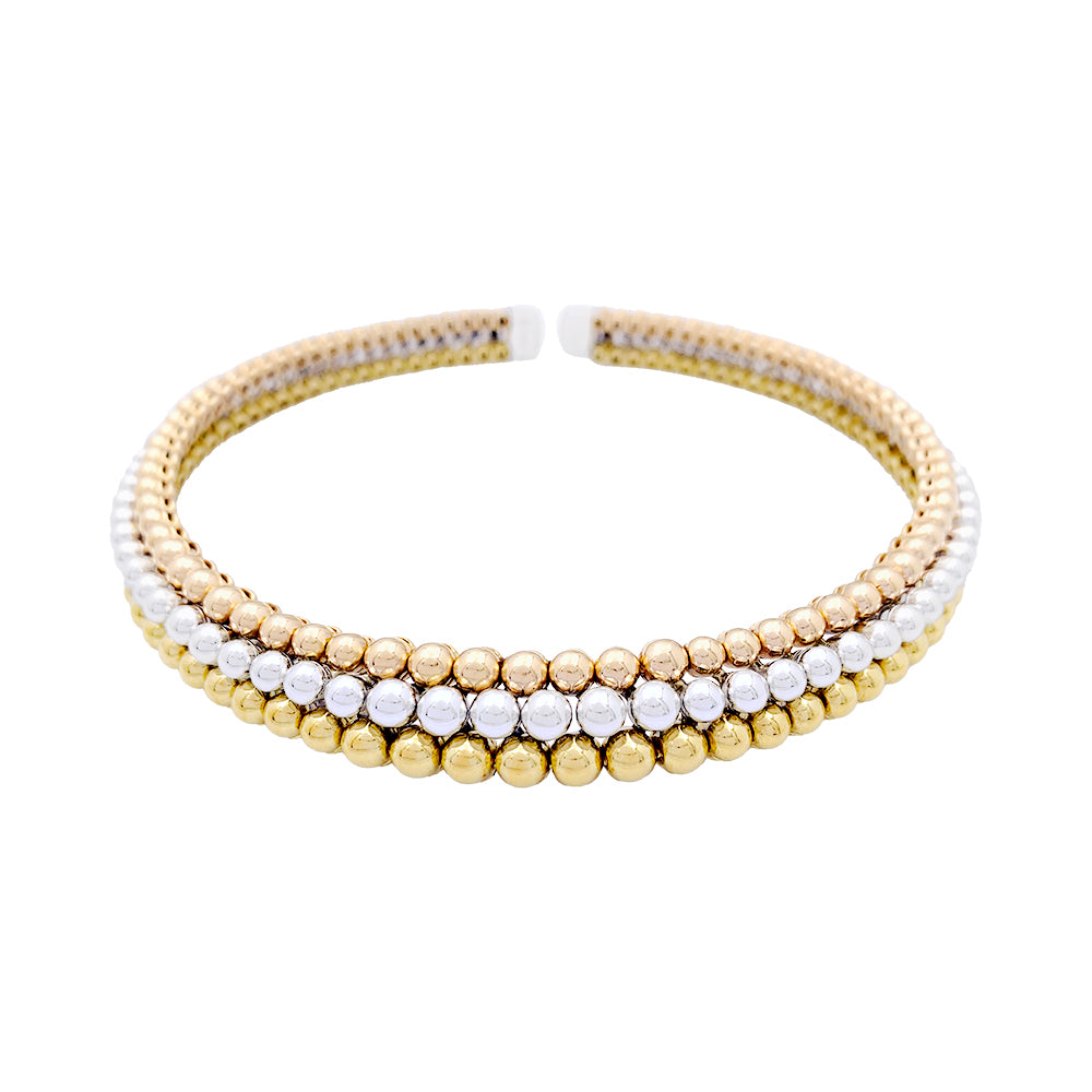 Boucheron necklace, "Grains de Raisin", three golds.