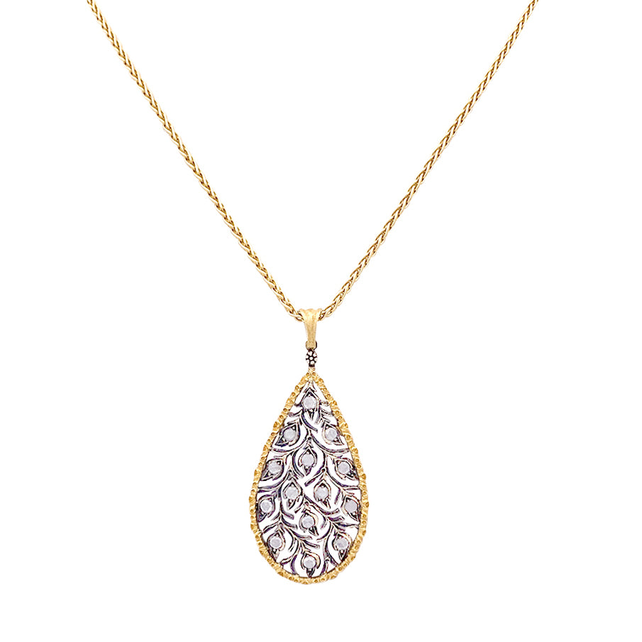 Collier Buccellati "Ramage" deux ors et diamants.
