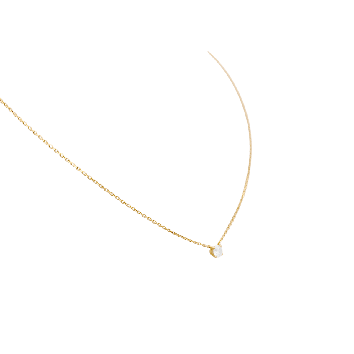 Collier Cartier, "1895", or jaune, diamant 0,24 ct. - Maison Eloe