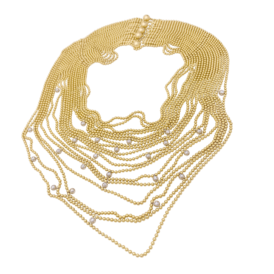 Cartier necklace, "Draperie de Décolleté", yellow gold, white gold and diamonds.