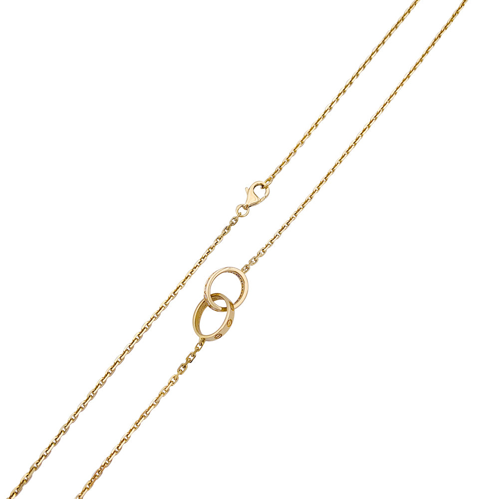Cartier "Love" necklace, in yellow gold, diamonds.