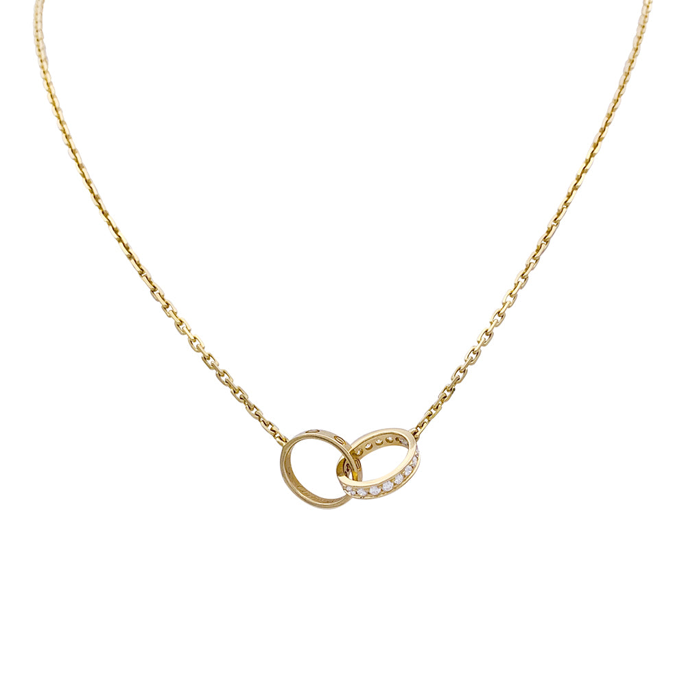 Cartier "Love" necklace, in yellow gold, diamonds.