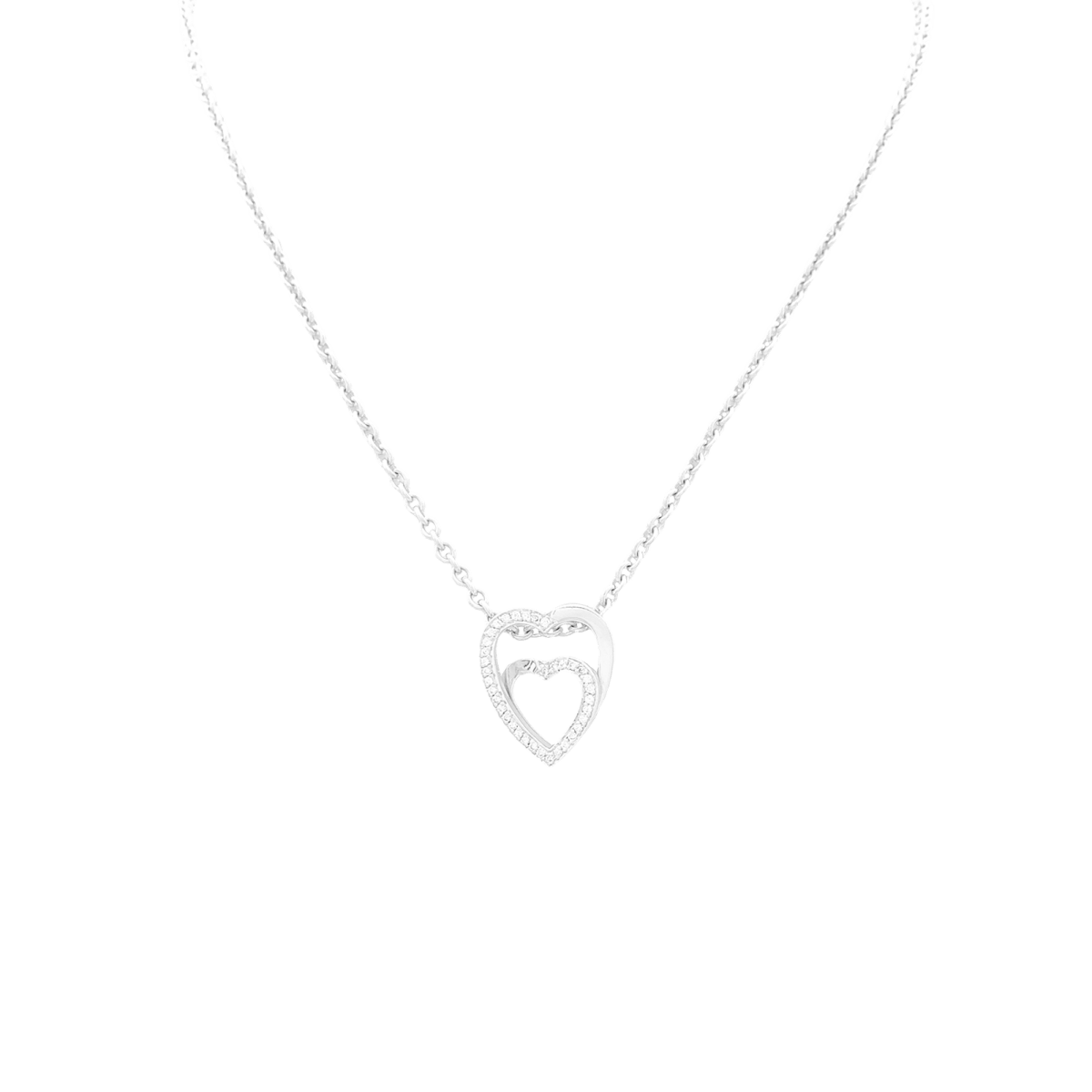 Collier Cartier, "Coeurs", or blanc, diamants. - Maison Eloe
