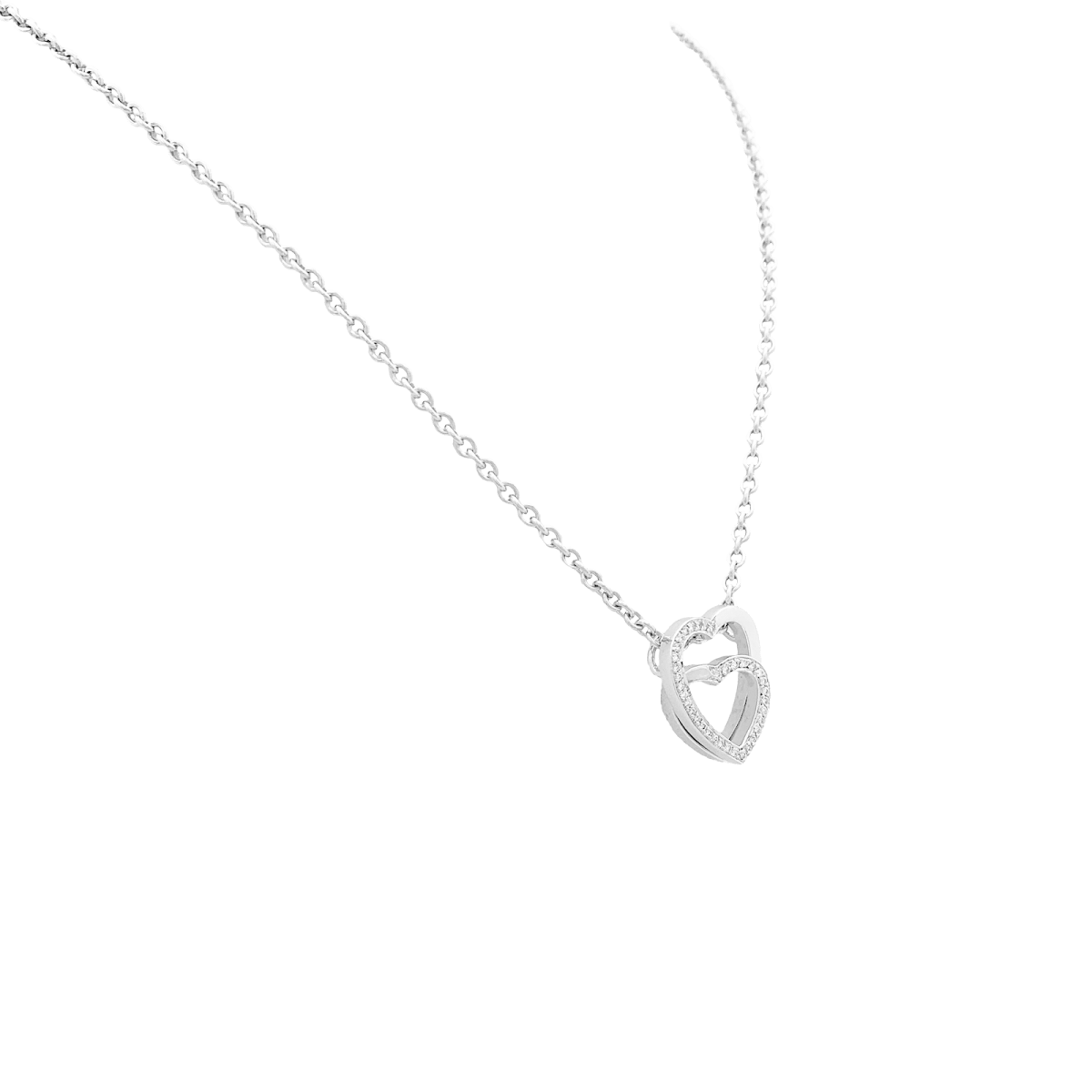 Collier Cartier, "Coeurs", or blanc, diamants. - Maison Eloe