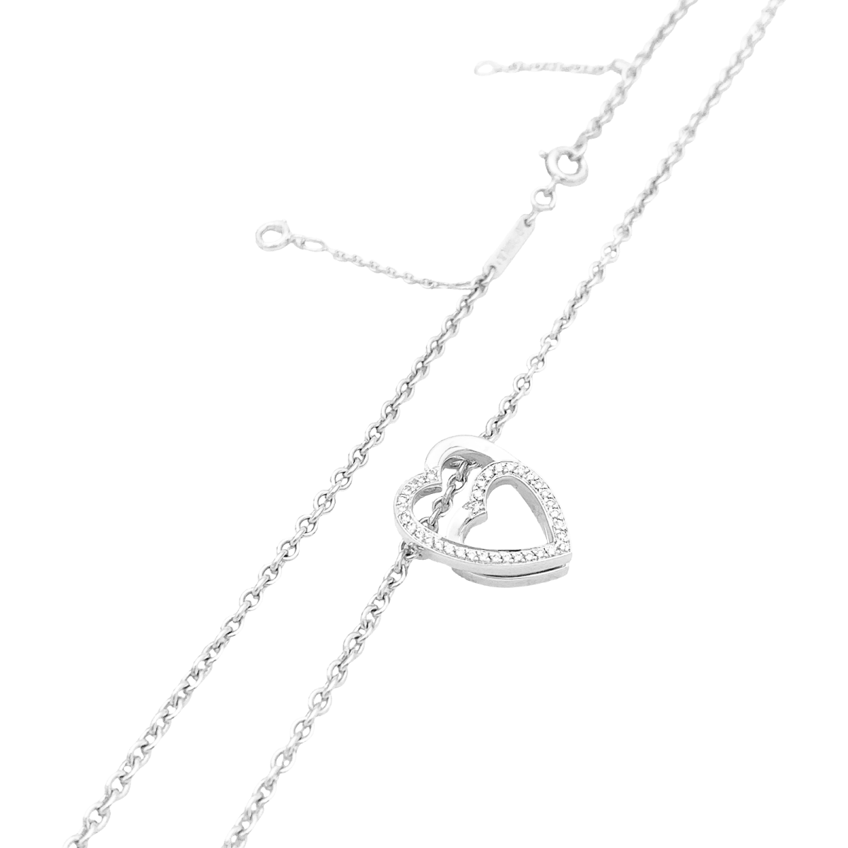 Collier Cartier, "Coeurs", or blanc, diamants. - Maison Eloe