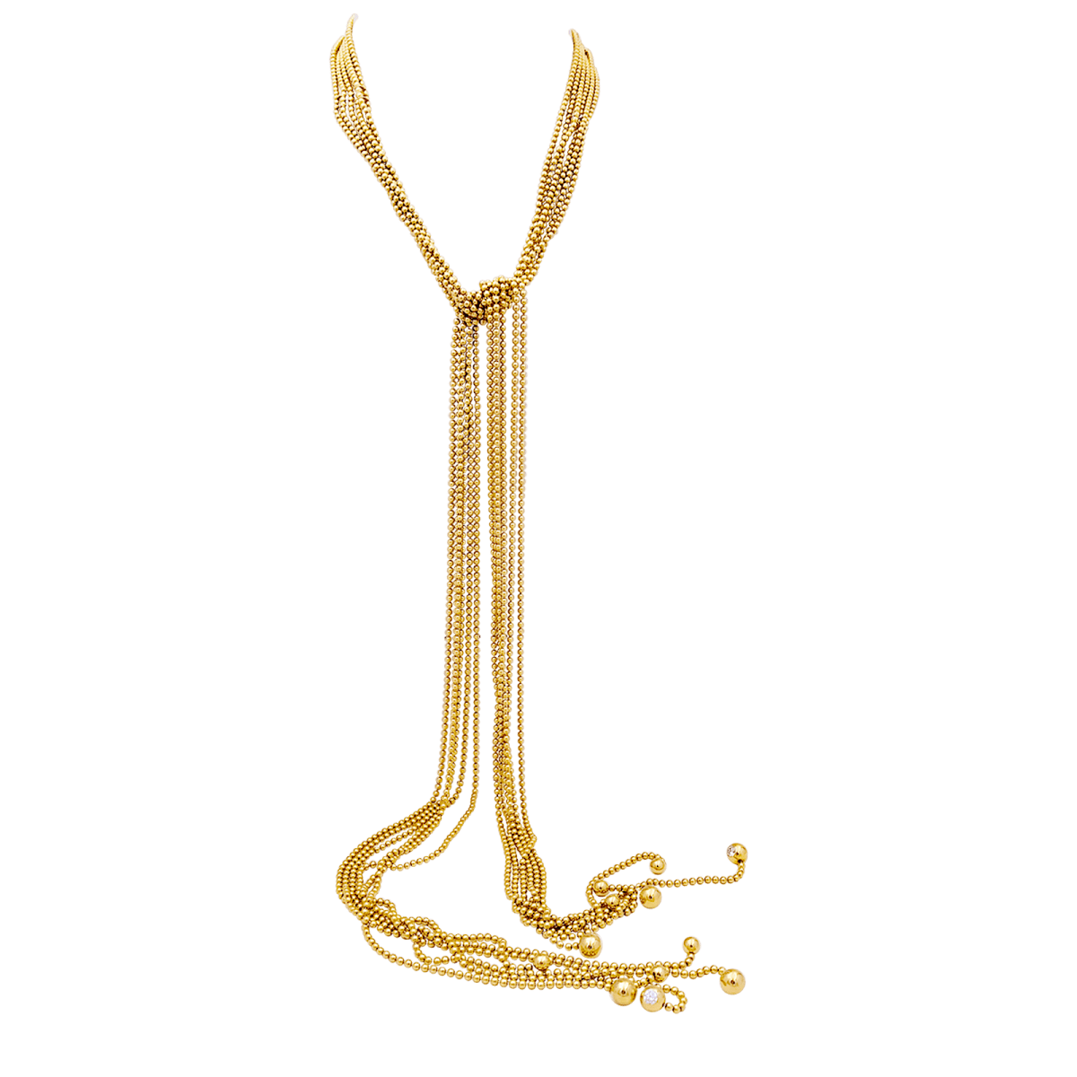 Collier Cartier, "Draperie", or jaune, diamants. - Maison Eloe
