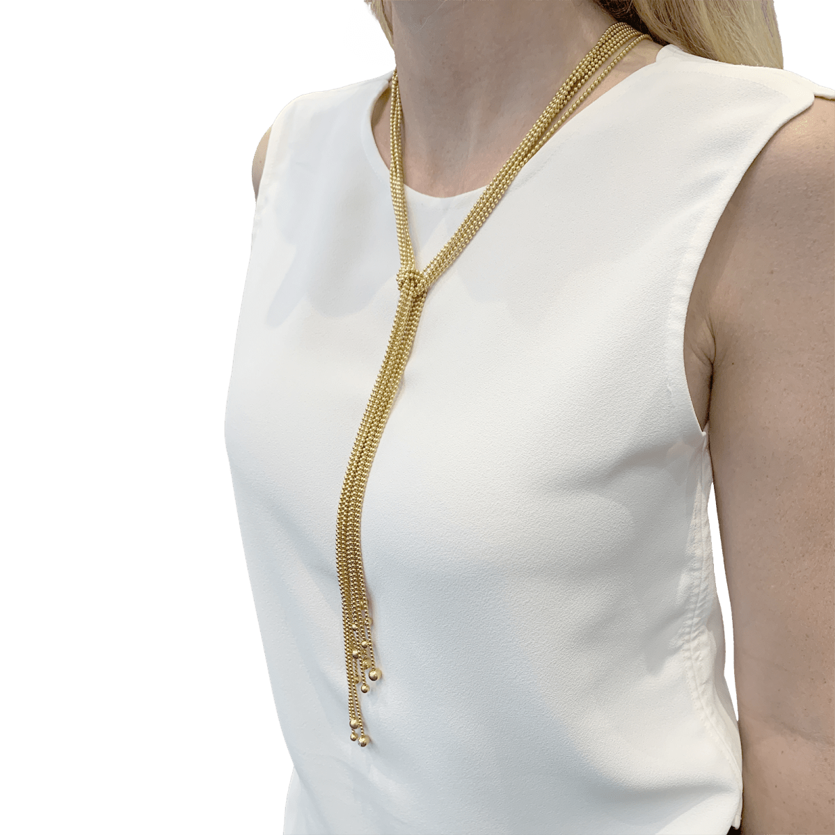 Collier Cartier, "Draperie", or jaune, diamants. - Maison Eloe