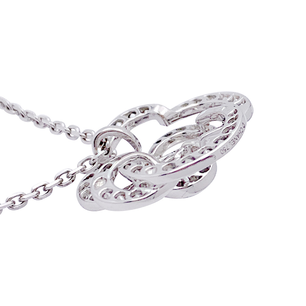 Chanel necklace, "Fil de Camélia", white gold, diamonds.