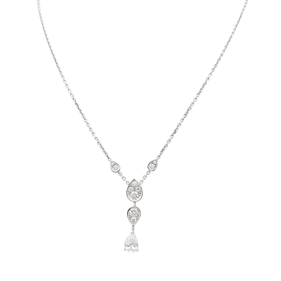 Collier Chaumet "Joséphine, Ronde d'Aigrettes" or blanc, diamants.