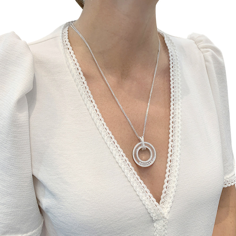 Chopard necklace, "Happy Diamonds", white gold, diamonds.