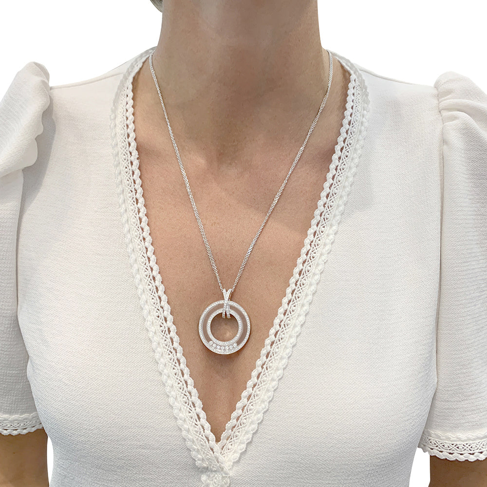 Chopard necklace, "Happy Diamonds", white gold, diamonds.