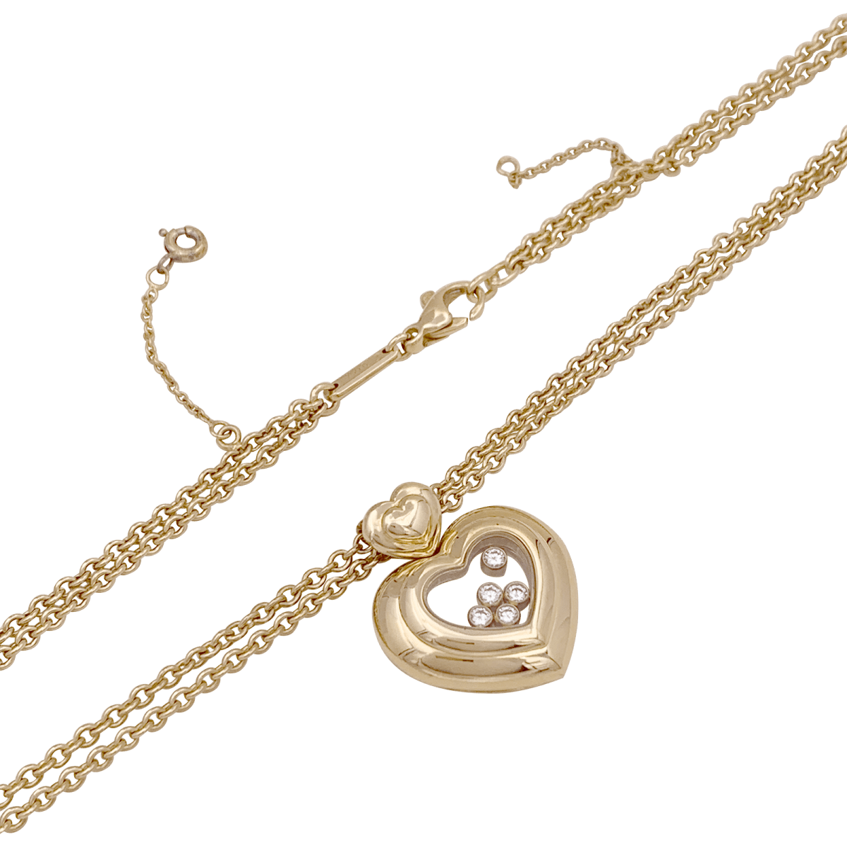 Collier Chopard "Happy Diamonds" or jaune, diamants. - Maison Eloe