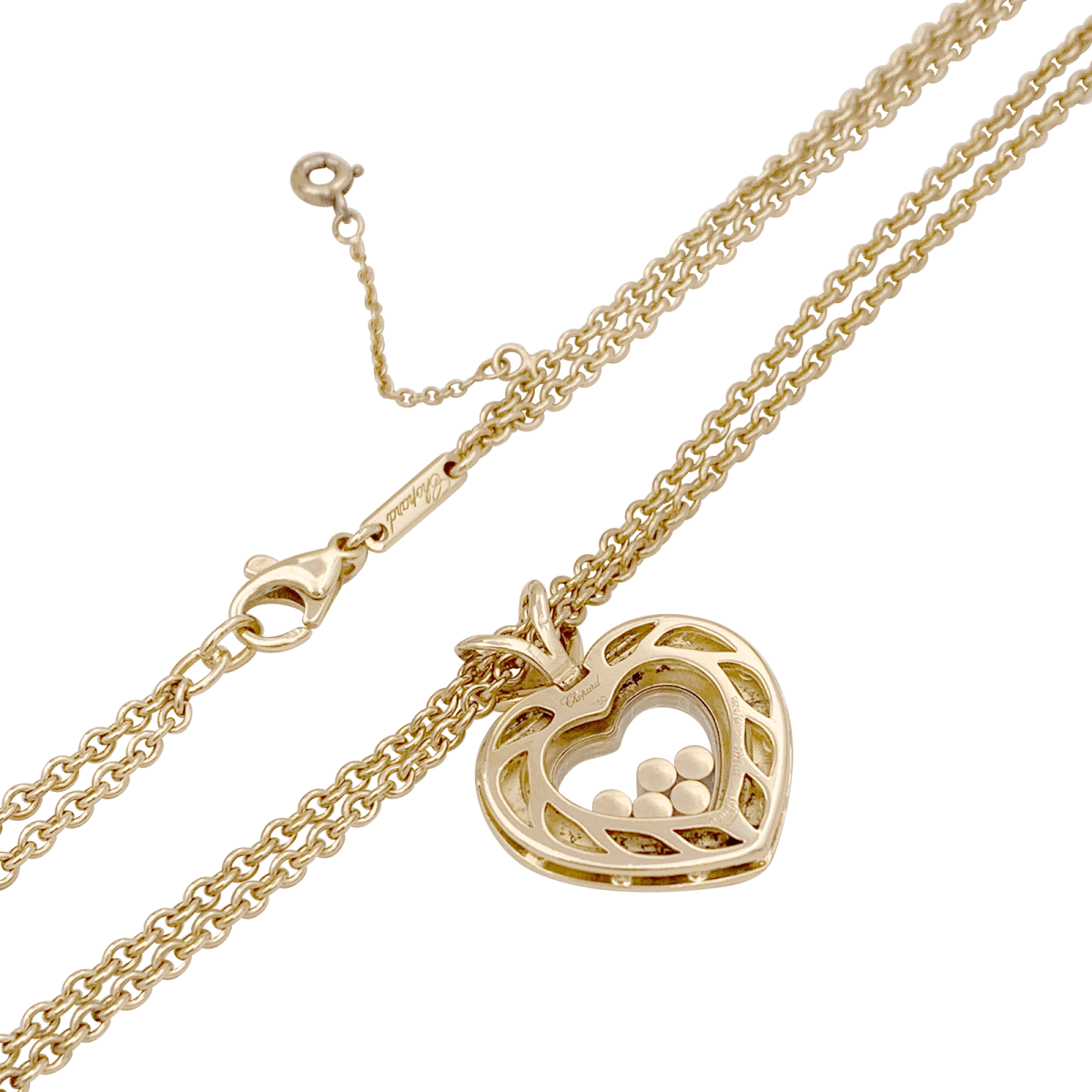 Collier Chopard "Happy Diamonds" or jaune, diamants. - Maison Eloe