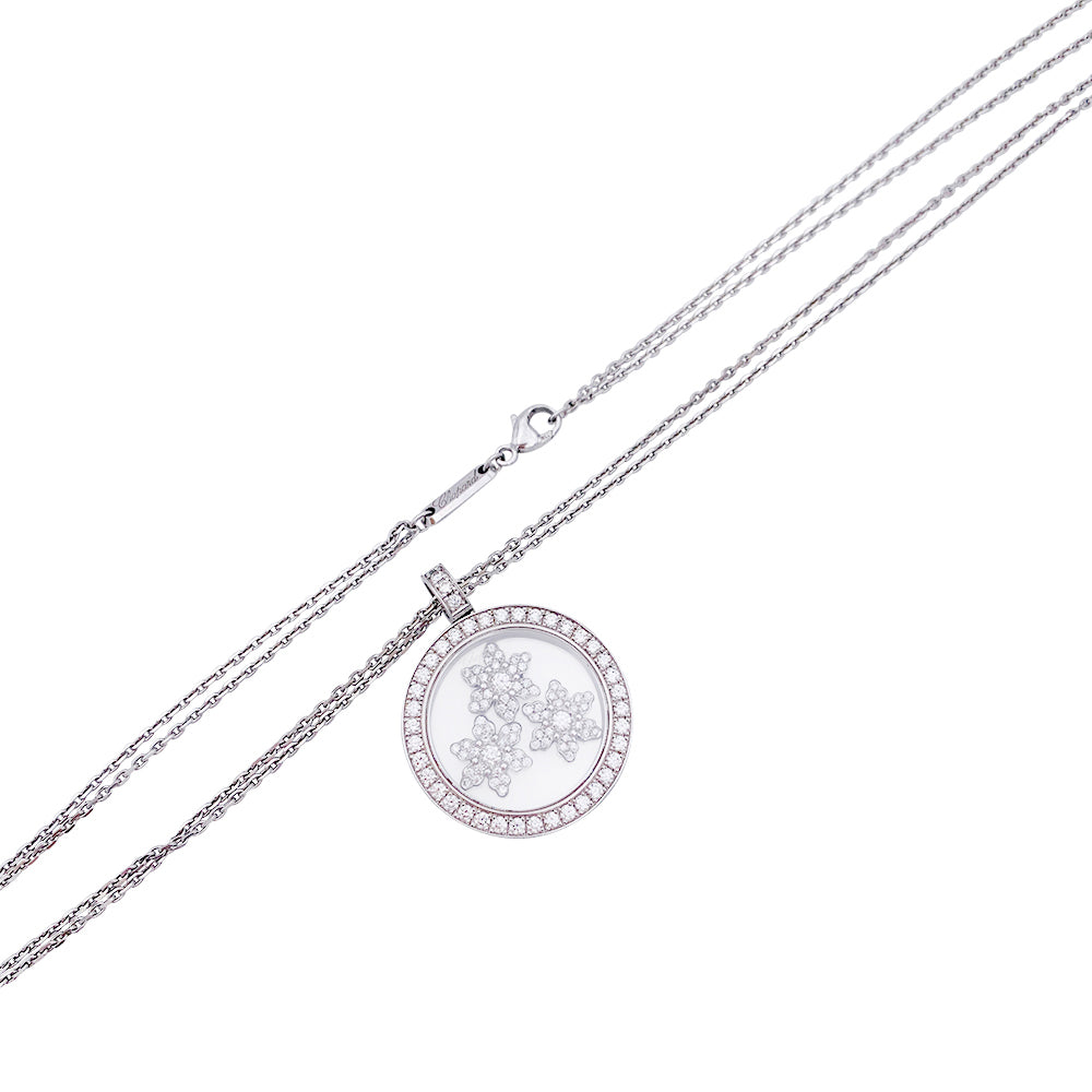 Chopard necklace, “Happy Snow Flakes”, white gold, diamonds.