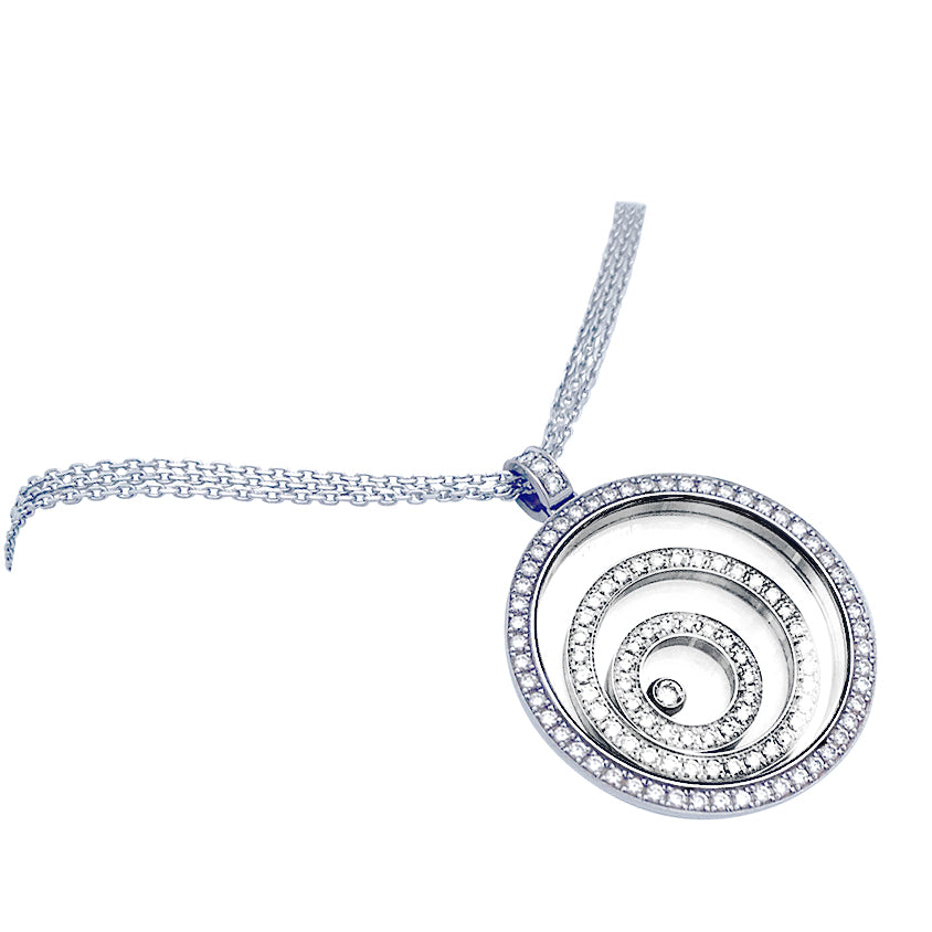 Chopard necklace, "Happy Spirit", white gold, diamonds.