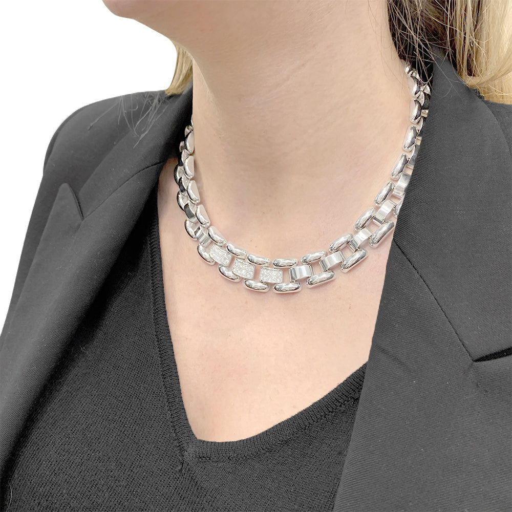 Chopard necklace, "La Strada", white gold, diamonds.