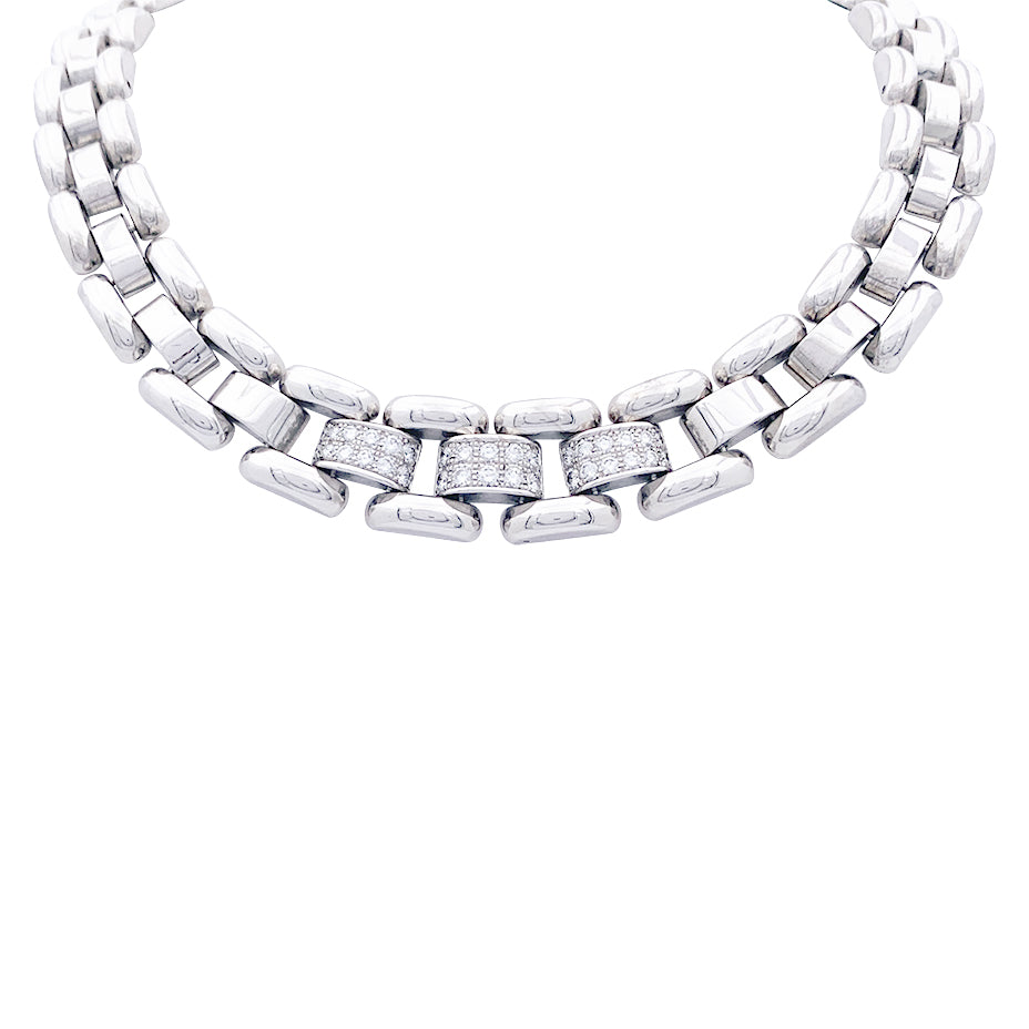 Chopard necklace, "La Strada", white gold, diamonds.