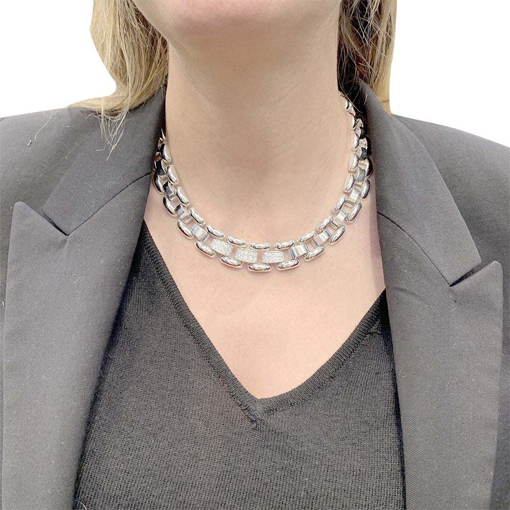 Chopard necklace, "La Strada", white gold, diamonds.