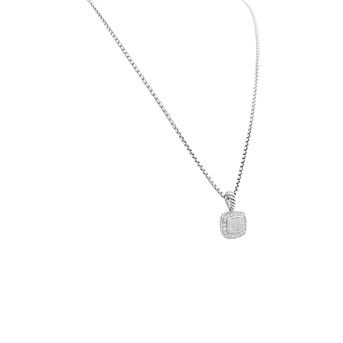 Collier David Yurman, "Petite Albion", argent, diamants. - Maison Eloe