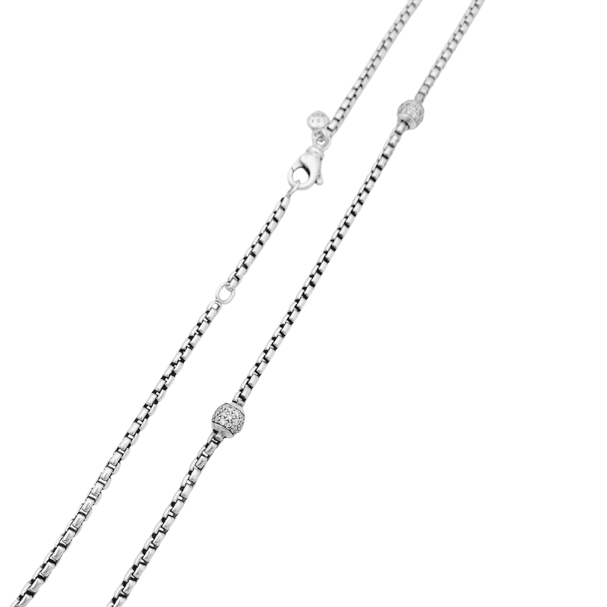 Collier David Yurman, argent, diamants. - Maison Eloe