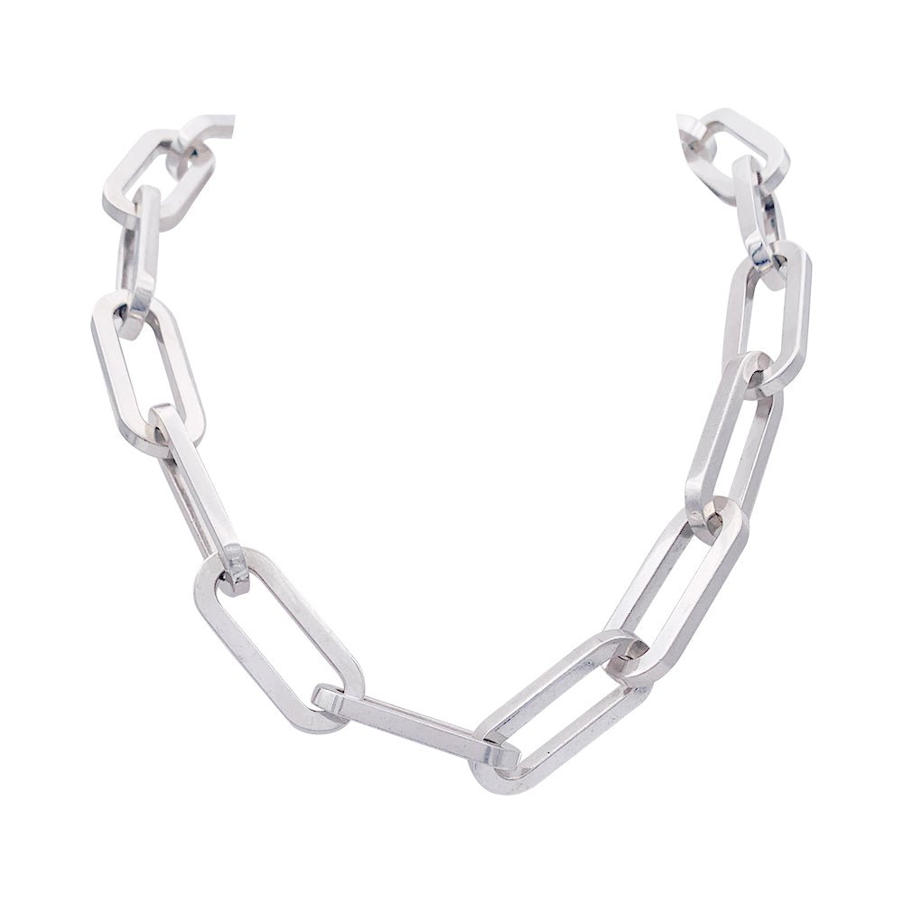 Collier Dinh Van, "Maillon XL", argent. - Maison Eloe
