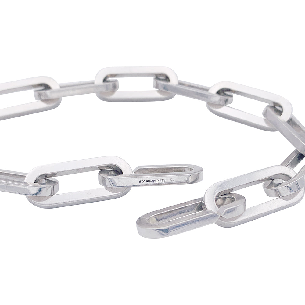 Dinh Van necklace, "XL Link", silver.