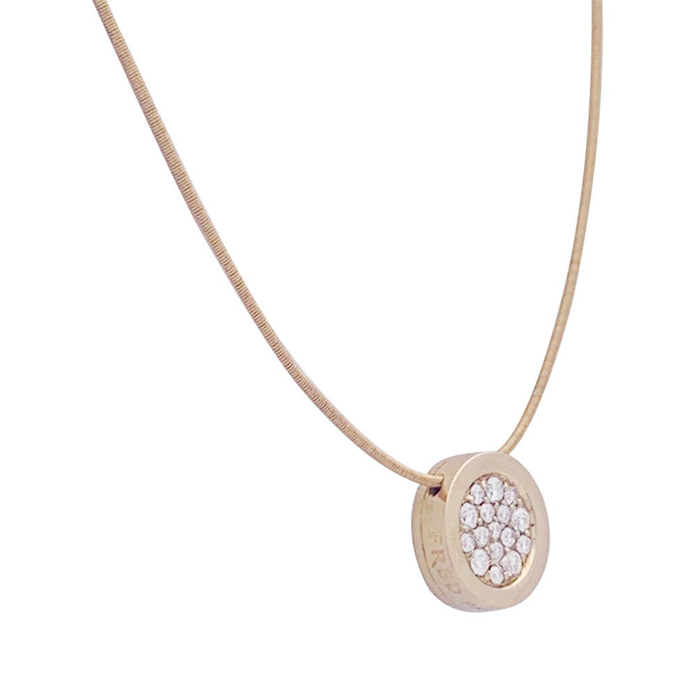 Fred "Miss Fred Moon" necklace in yellow gold, diamonds.