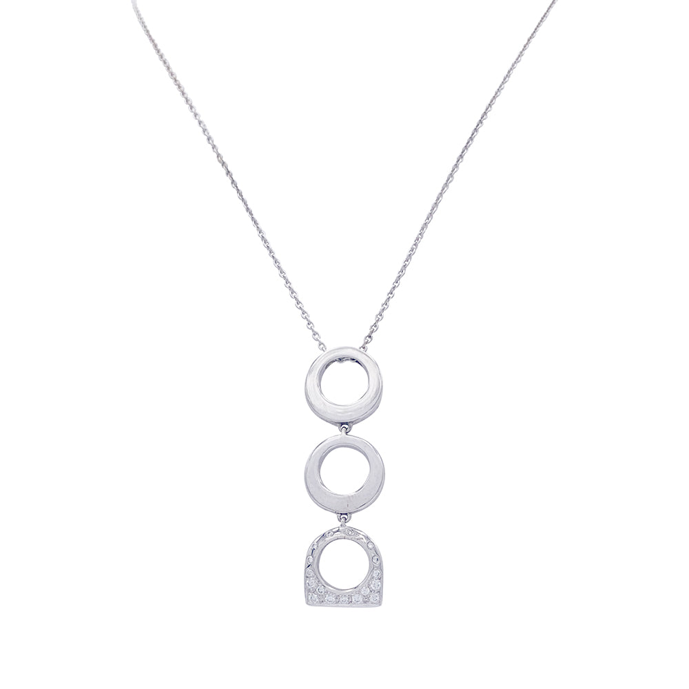 Collier Fred, “Success”, or blanc, diamants.