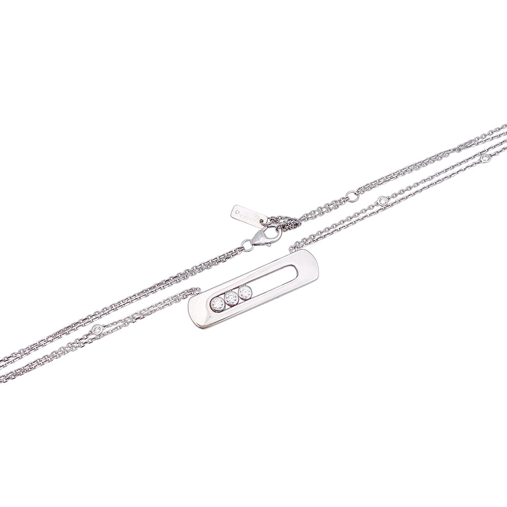 Messika "Move" necklace in white gold and diamonds.
