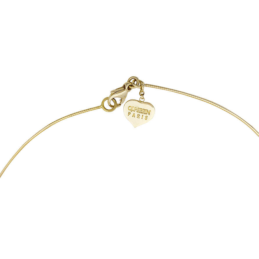 Collier O.J.Perrin,“Coeur Légende”, or jaune.