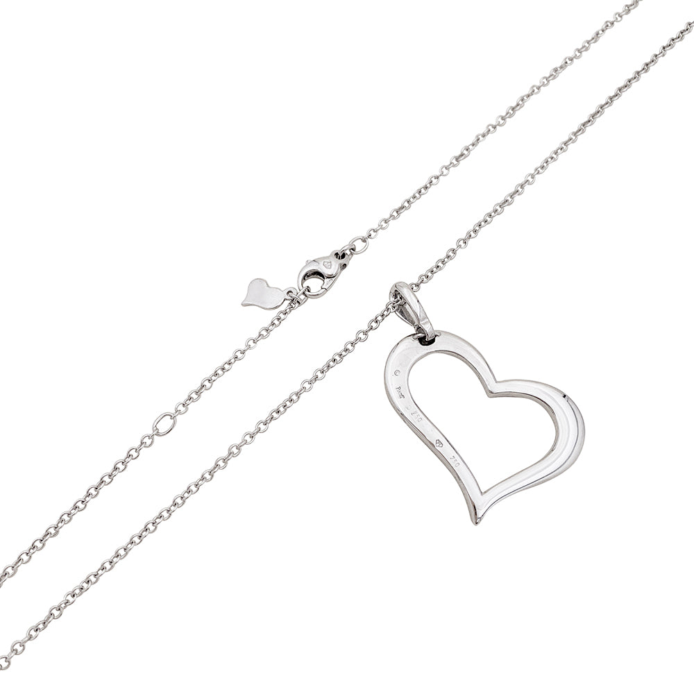 Piaget "Heart" necklace in white gold and diamonds.