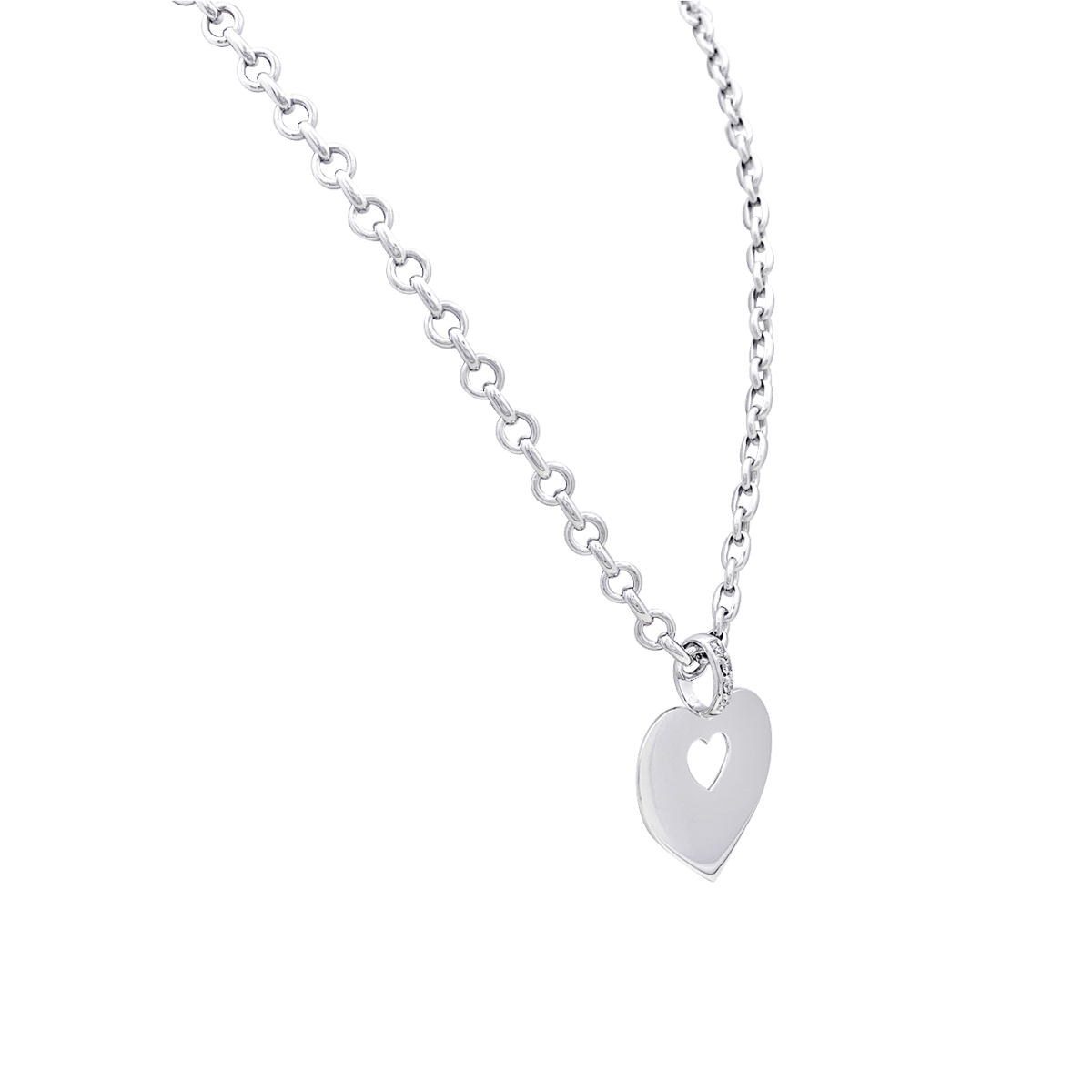 Collier Poiray "Coeur Secret" or blanc, diamants. - Maison Eloe